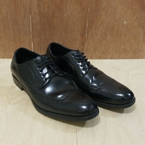 Stacy Adam Wingtip Shoes Sz 10 - Picture 1 of 10